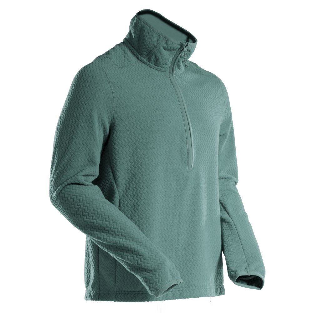 Fleece trui - lichtgrijs - warme sweater - voor heren - polyester | Fun en Feest