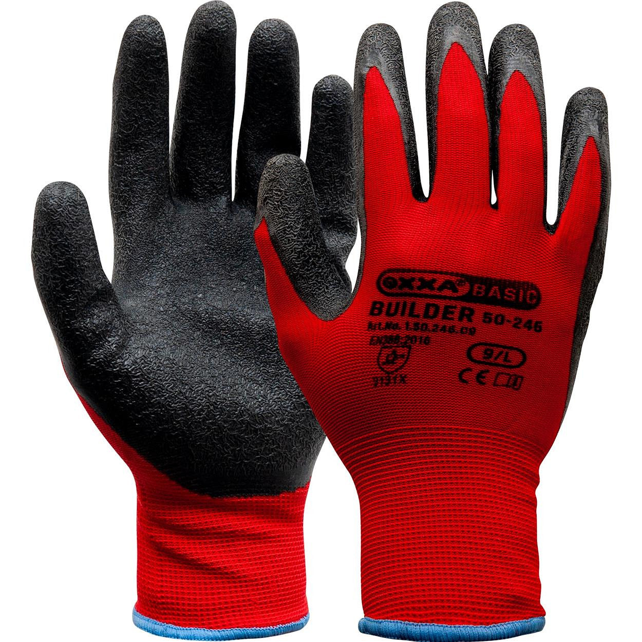 12 Paar OXXA Basic Builder 50-246 Werkhandschoen Latex-coating