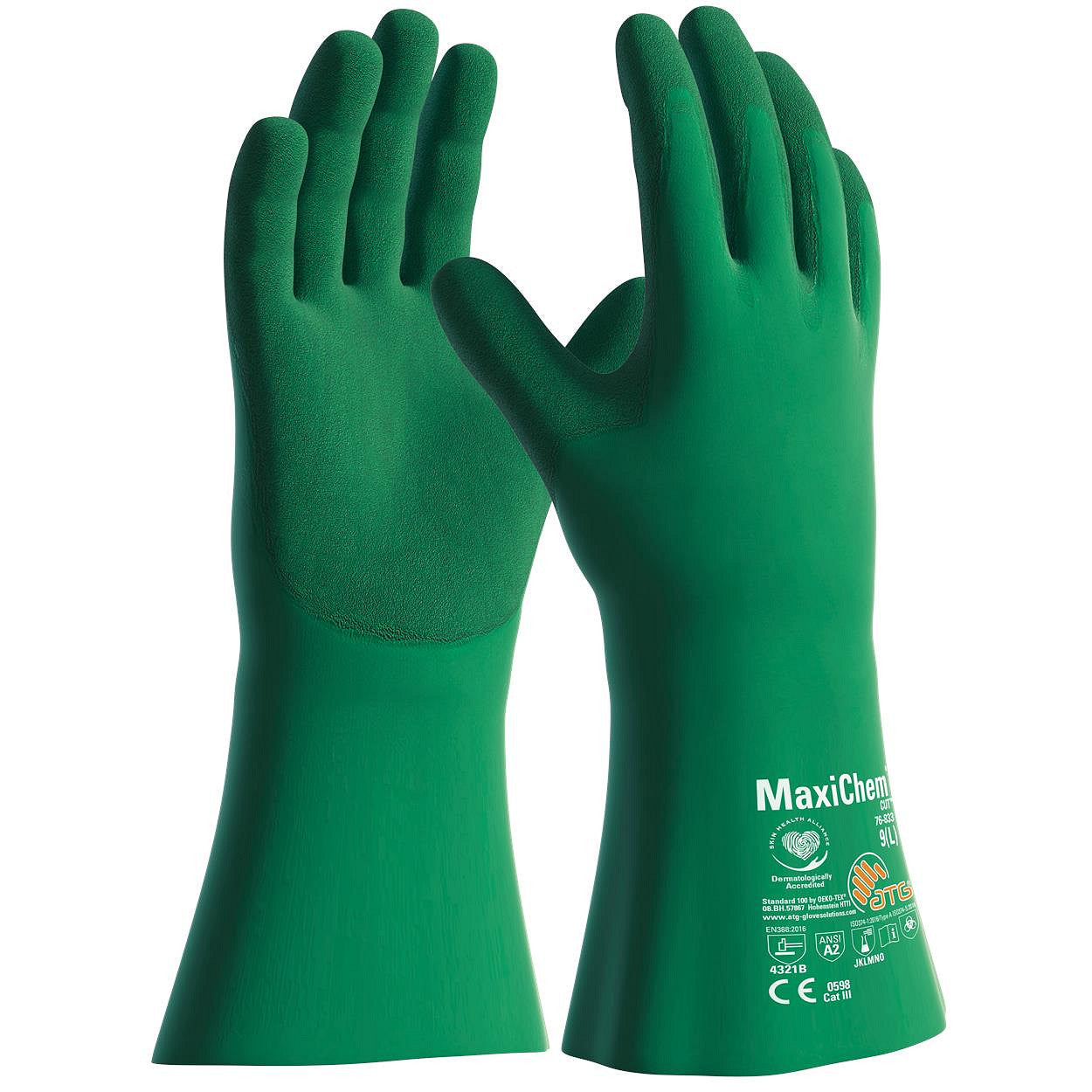 12 Paar ATG Maxichem Cut 76-733 NBR chemisch bestendige handschoen