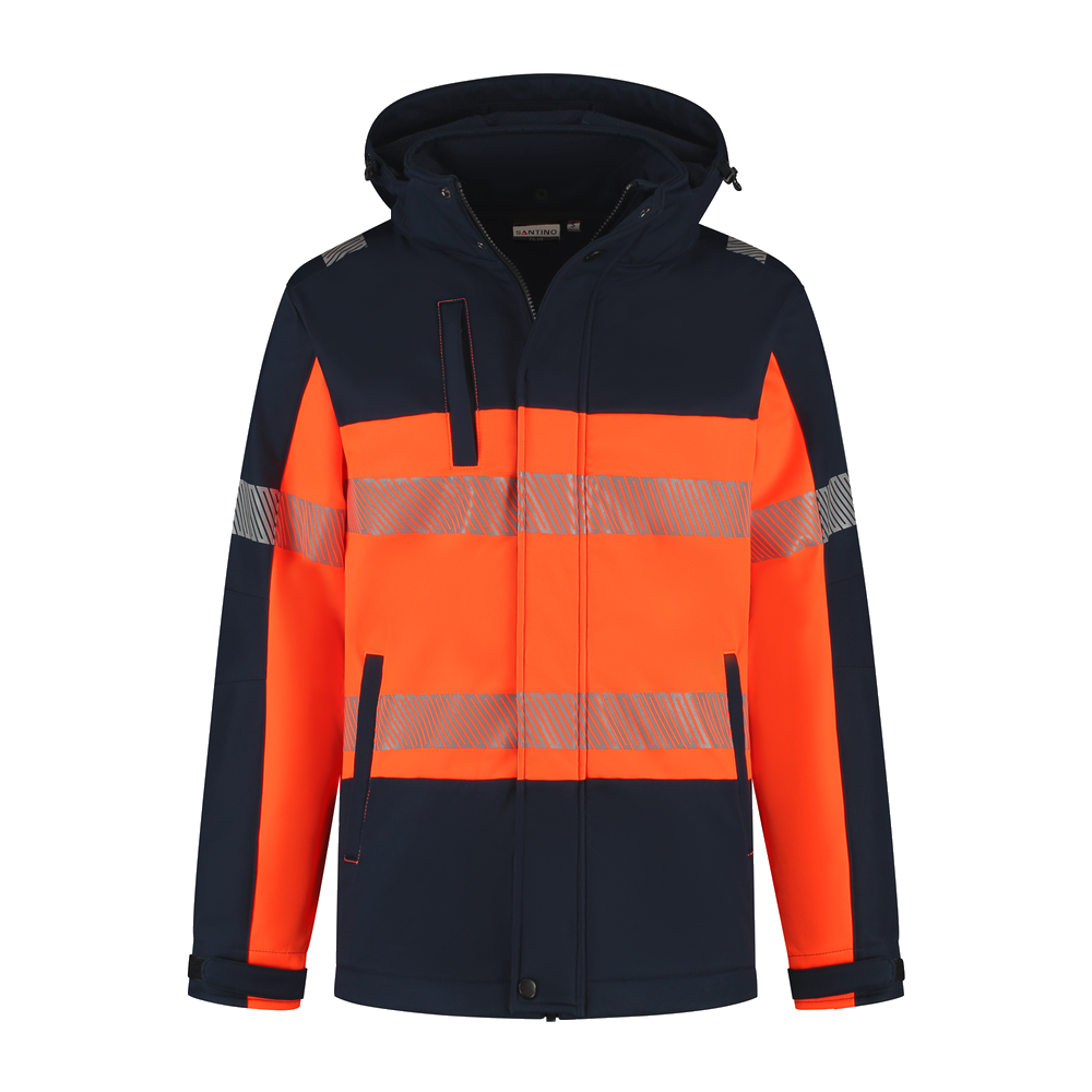 santino-en-vis-softshell-jacket-hinto-navy-oranje