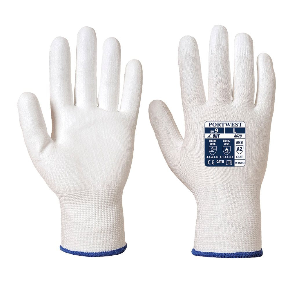12 Paar Portwest Snijbestendige PU Palmhandschoen Cut B A620