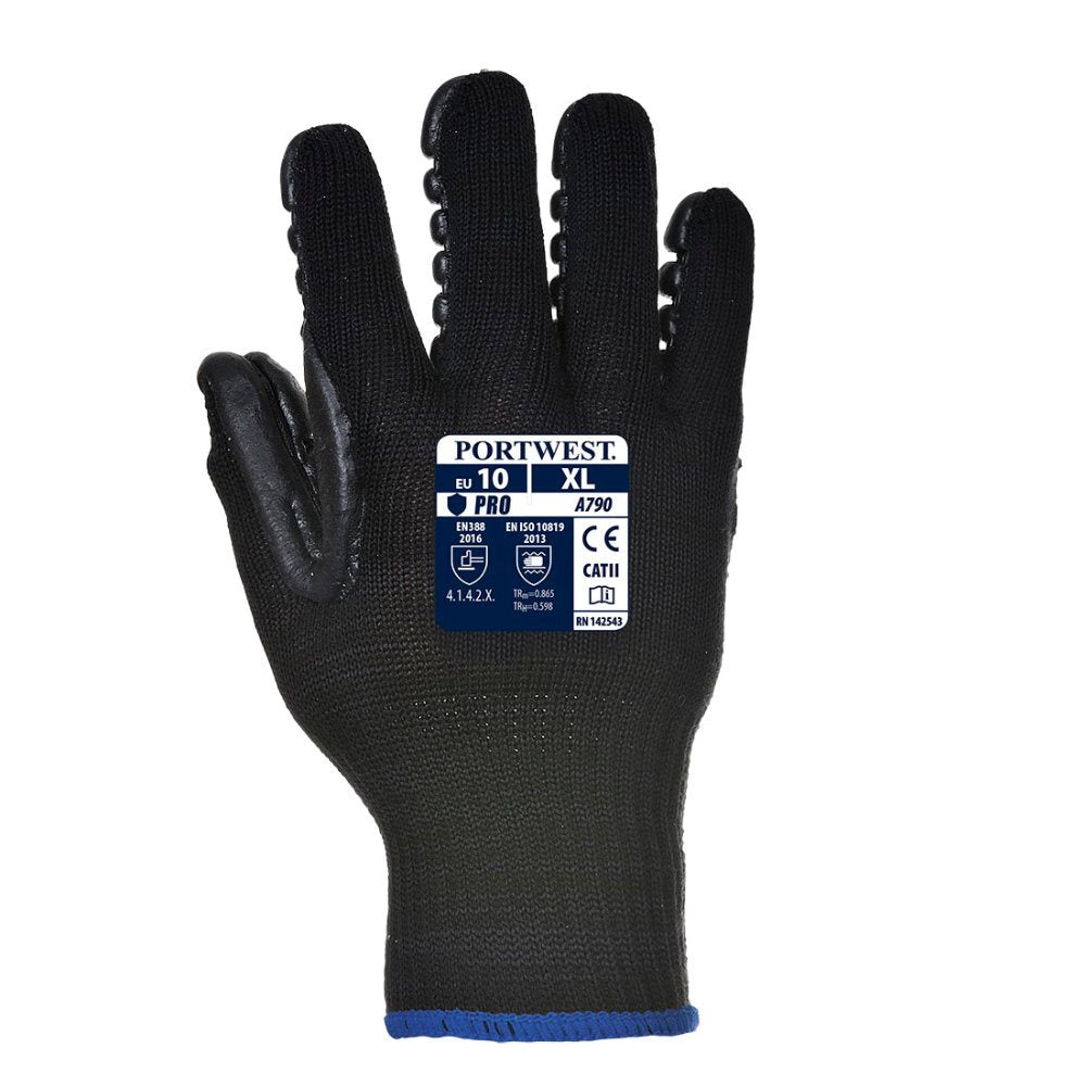 12 Paar Portwest Antivibratie Handschoen A790