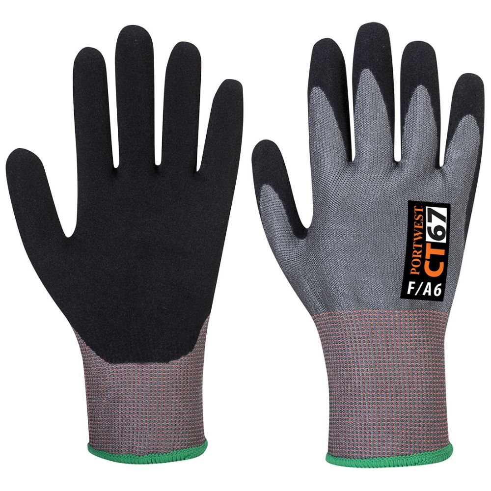 12 Paar Portwest AHR Nitrile Foam Cut F CT67