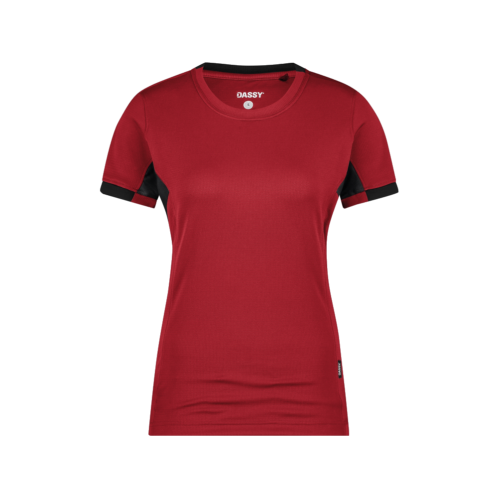 dassy-d-fx-flex-nexus-next-dames-t-shirt-voor-dames-rood-zwart