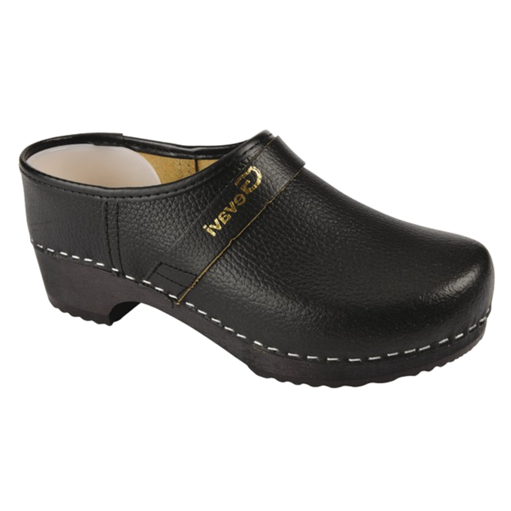 gevavi-schoenklomp-denver-dh-houten-zool-zwart