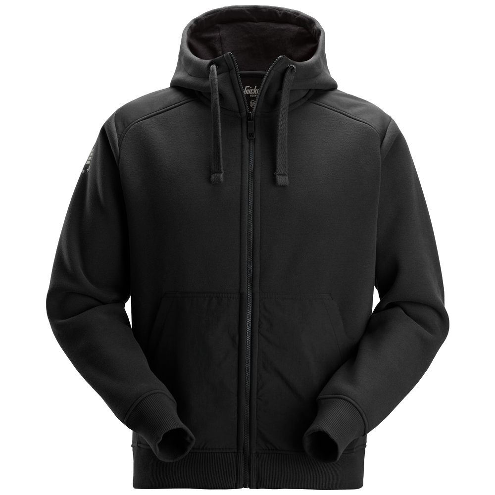 snickers-cordura-tech-sweatshirt-hoodie-met-rits-2875-zwart-zwart