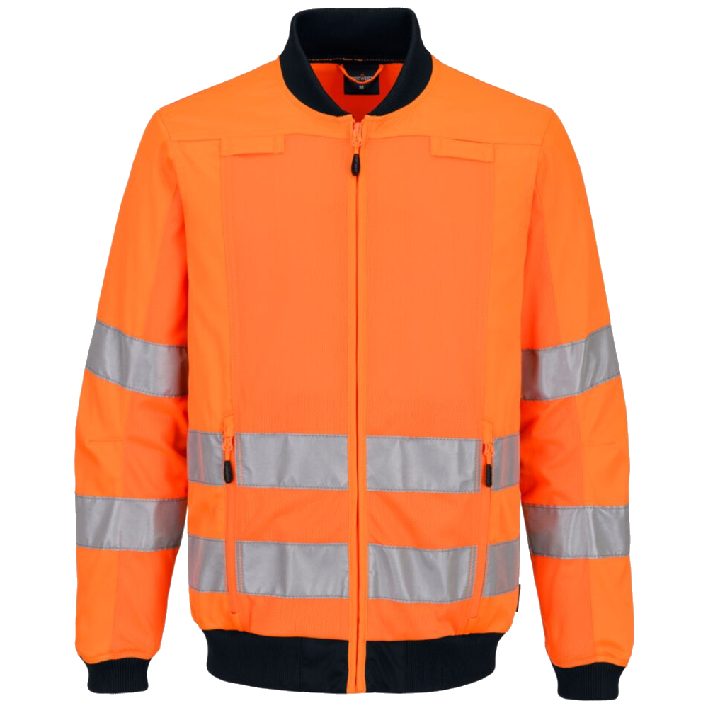 portwest-hi-vis-mesh-panel-work-jacket-oranje-navy