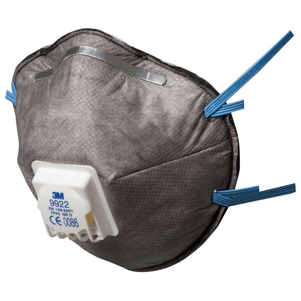10 Stuks 3M 9922 stofmasker FFP2 NR D met ventiel