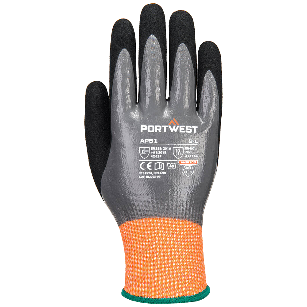 Portwest Cut F15 Nitrile Aqua Glove AP51