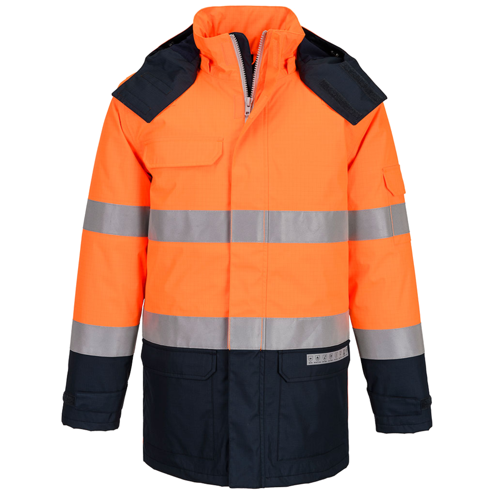 Portwest Bizflame Rain+ Hi-Vis Multi-Norm Kontrast FR Winterjacke FR617