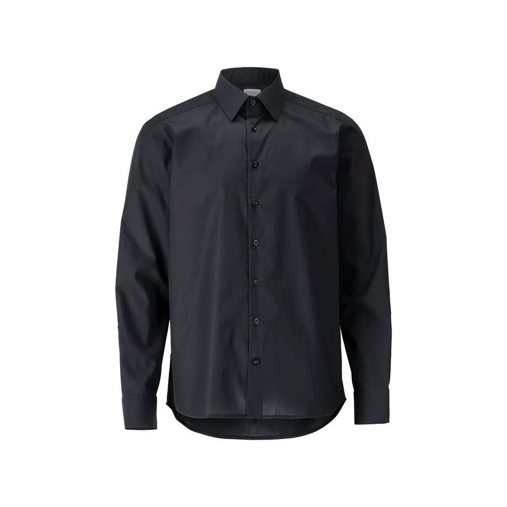 mascot-moden-fit-overhemd-popeline-diepzwart