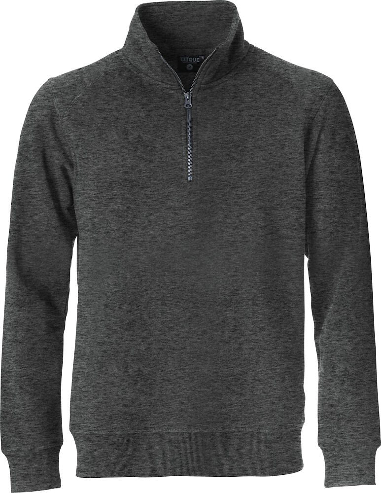 clique-classic-half-zip-antraciet-melange