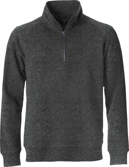 clique-classic-half-zip-antraciet-melange