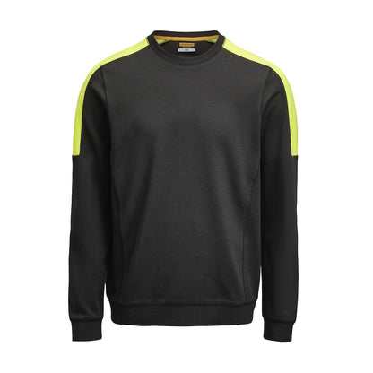 jobman-5402-roundneck-sweatshirt-zwart-geel