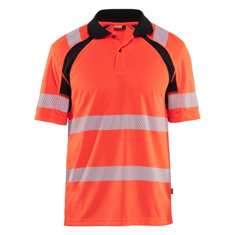 blaklader-uv-poloshirt-high-vis-rood-zwart