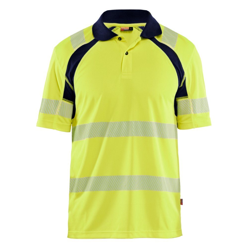 blaklader-uv-poloshirt-high-vis-geel-navy