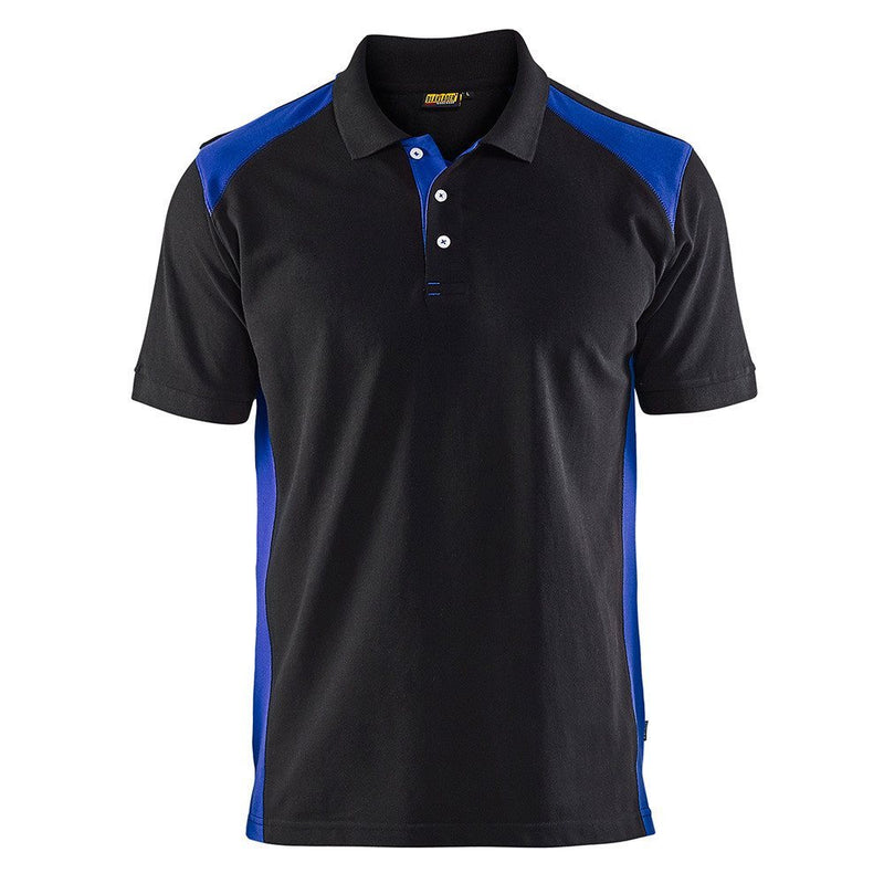 blaklader-poloshirt-pique-3324-1050-zwart-kobaltblauw