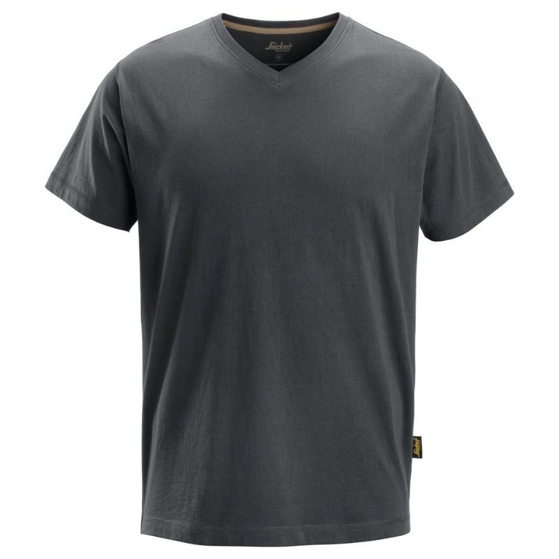 snickers-t-shirt-v-hals-staalgrijs