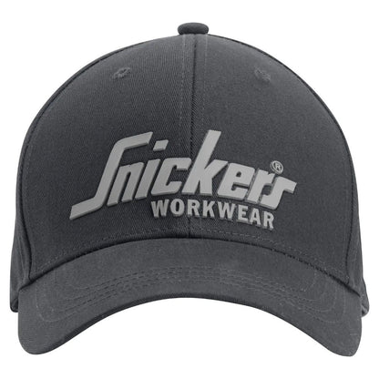 snickers-logo-cap-staalgrijs-zwart