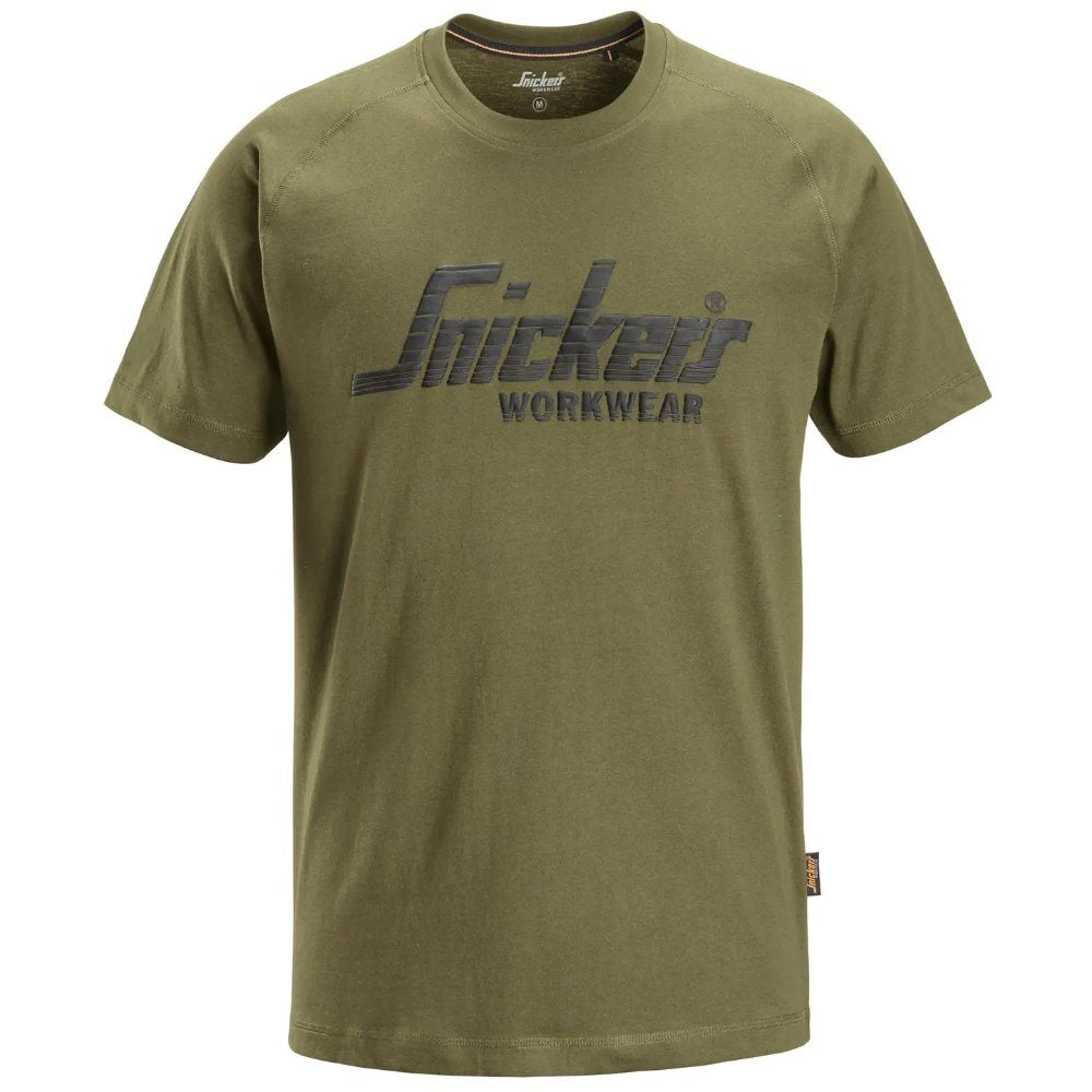 snickers-logo-t-shirt-khakigroen