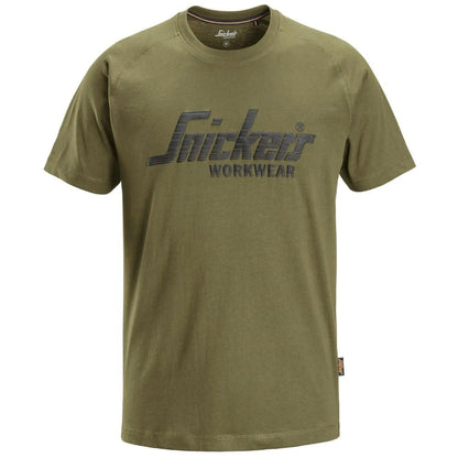 snickers-logo-t-shirt-khakigroen