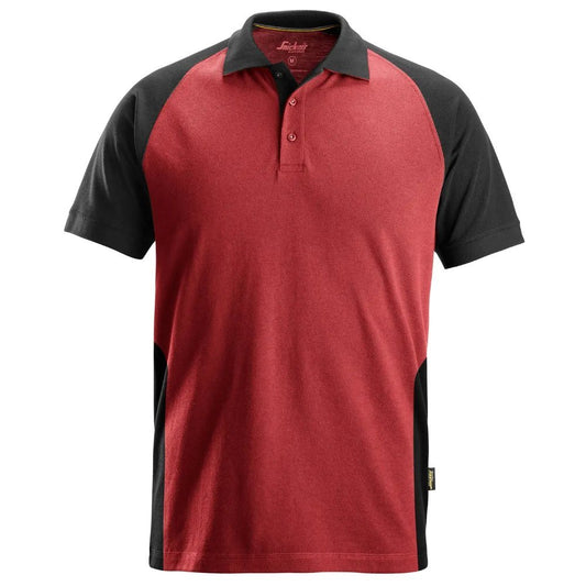 snickers-tweekleurig-polo-shirt-rood-zwart