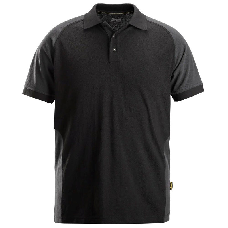 snickers-tweekleurig-polo-shirt-zwart