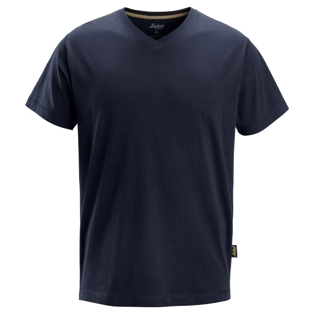 snickers-t-shirt-v-hals-navy