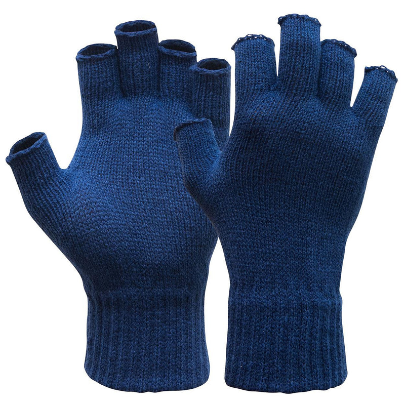 12Pr OXXA Basic Knitter 14-371 handschoen (Blauw)