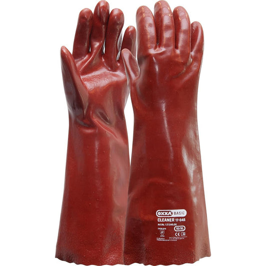 12Pr OXXA Basic Cleaner 17-045 handschoen PVC (Rood)