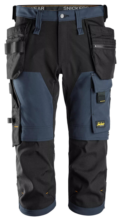 Snickers Allroundwork 4-Weg Stretch Pirate Werkbroek Met Holsterzakken (Navy/Zwart)