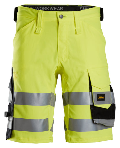 Snickers High-Vis KL1 Stretch Korte Werkbroek (Geel/Zwart)