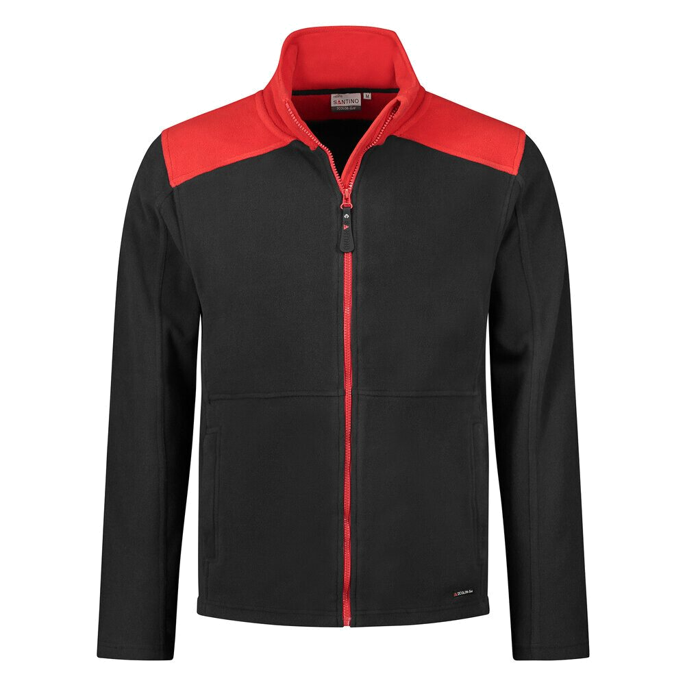 Santino Fleecejack Trento (Zwart/Rood) 1