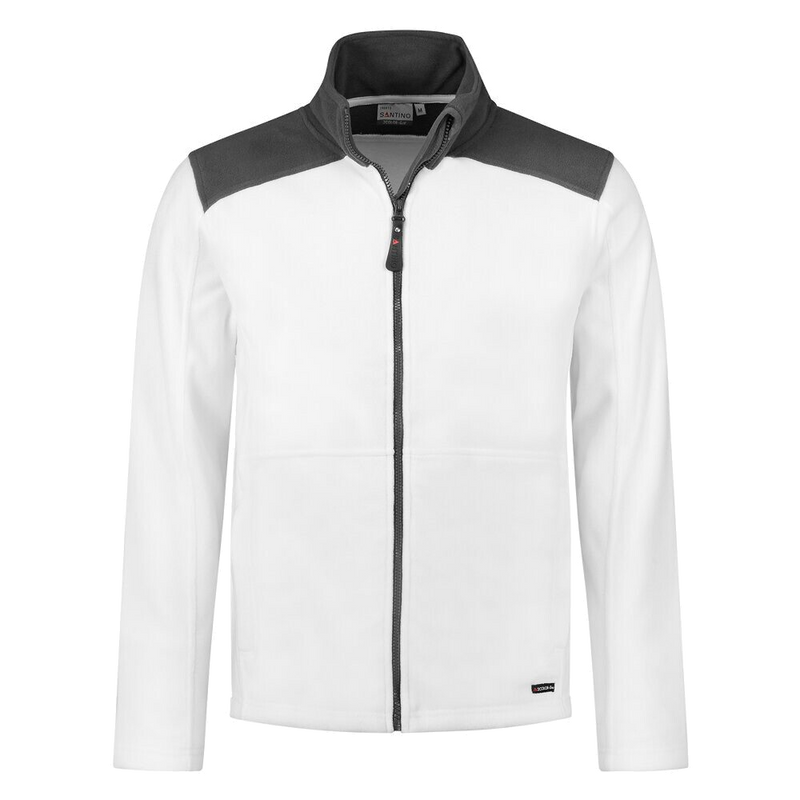 Santino Fleecejack Trento (Wit/Charcoalgrijs) 1