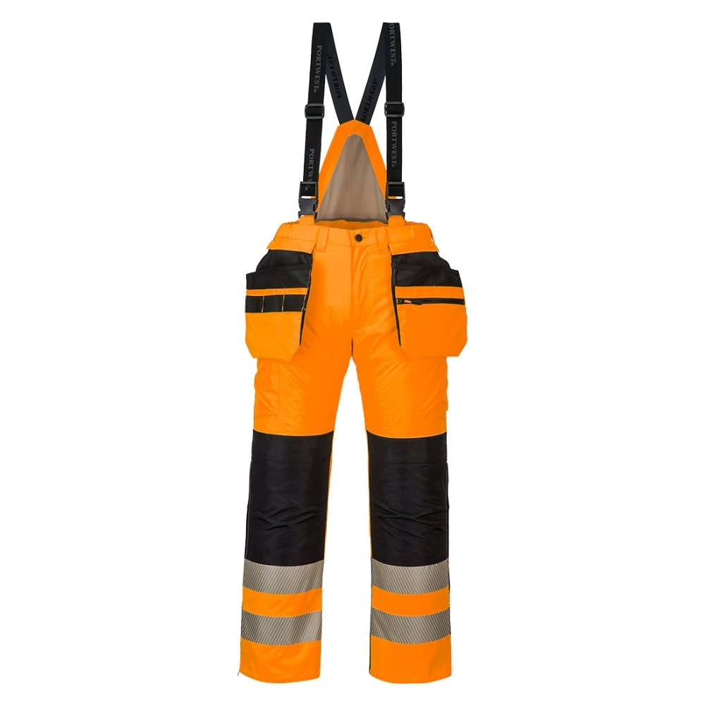 Portwest PW3 Hi-Vis Winter Werkbroek CL.2 (Oranje/Zwart) 1