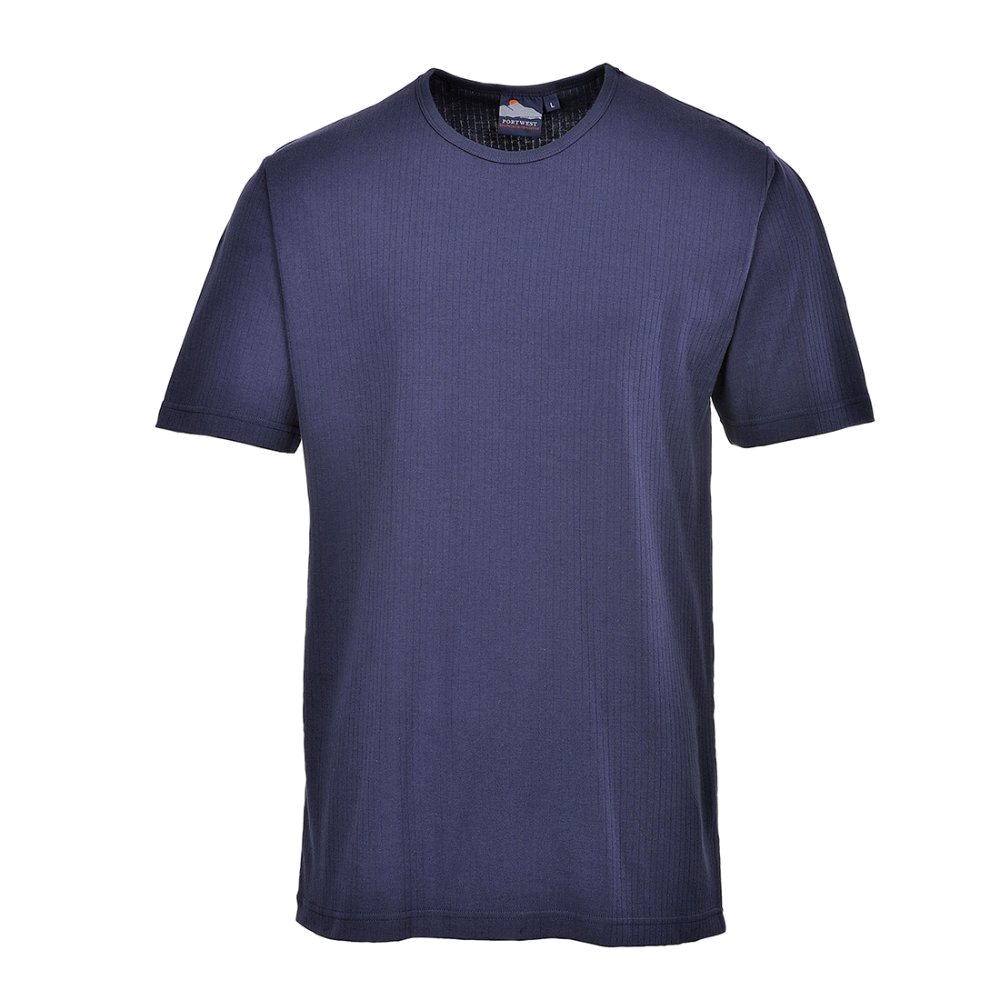 Portwest Thermal T-Shirt Short Sleeve B120 (Navy) 1