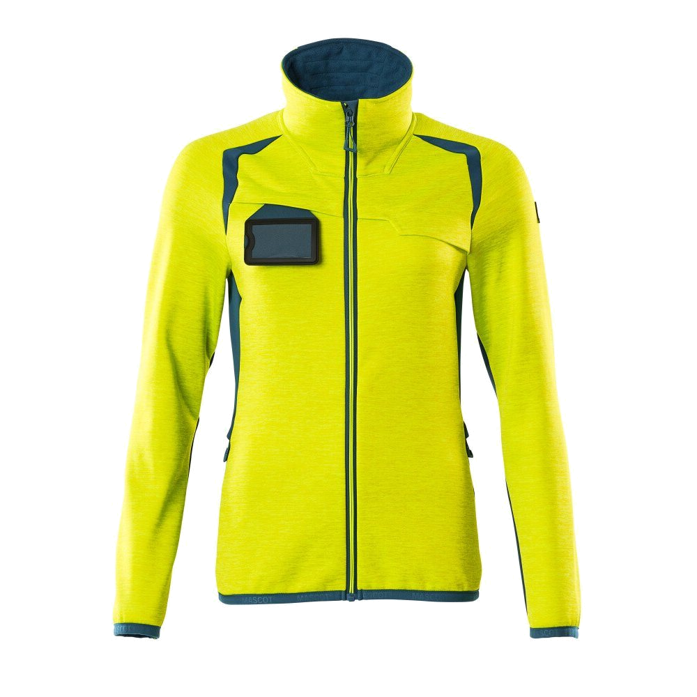 Mascot Accelerate Safe Fleecevest (Geel/Donkerpetrol) 1