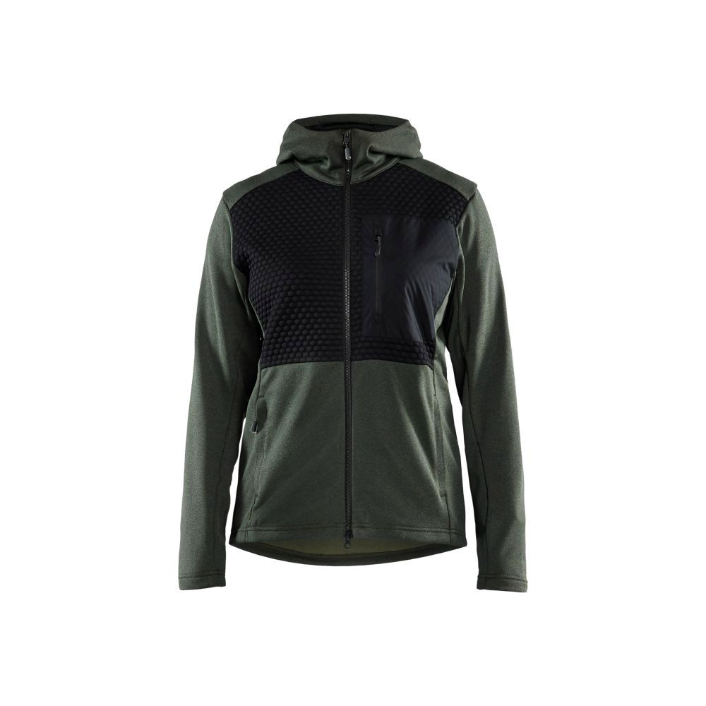 Blaklader Dames hoodie hele rits (Groen) 1