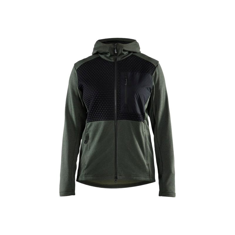 Blaklader Dames hoodie hele rits (Groen) 1