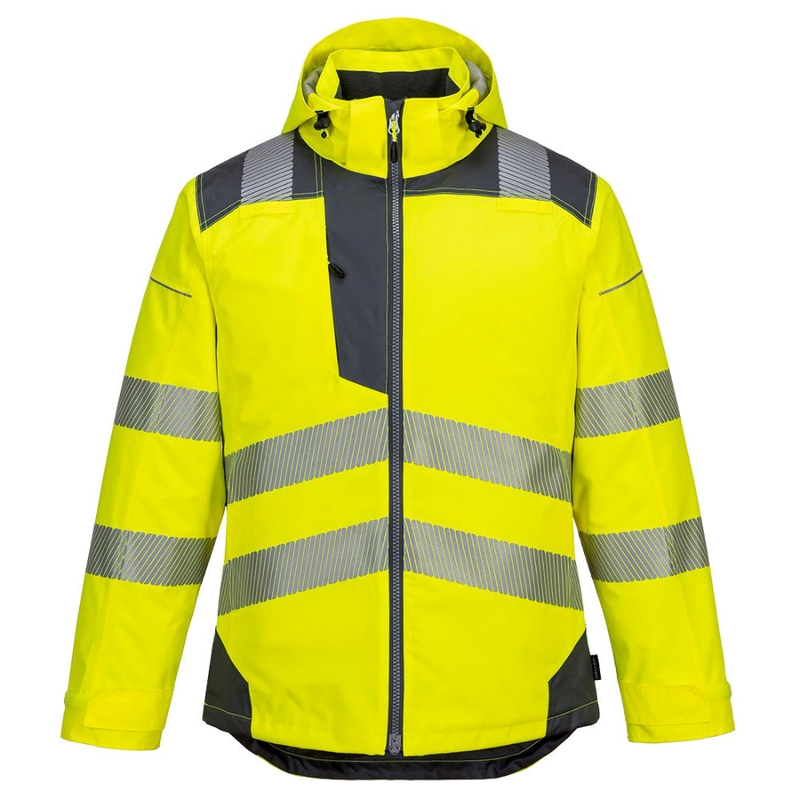Portwest PW3 Hi-Vis Winter Jacket (Geel/Grijs) 1