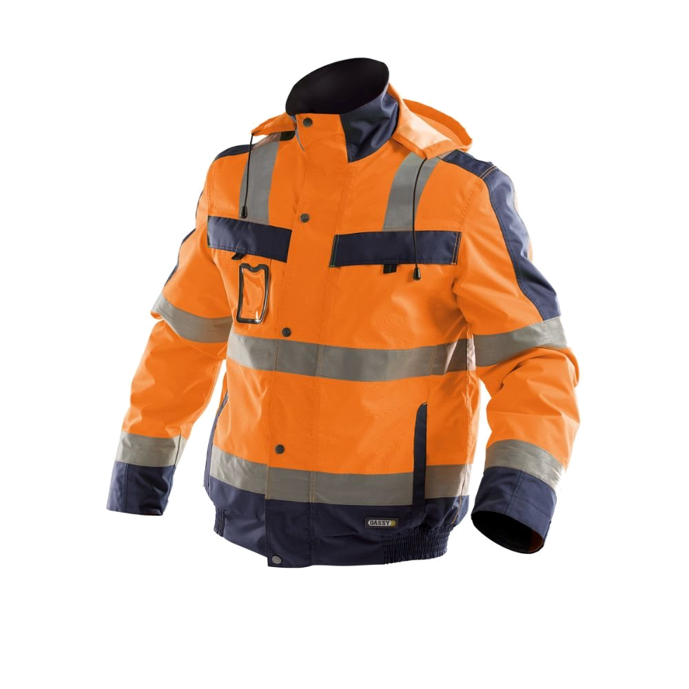 Dassy Lima Hivis winterjas (Oranje/Marineblauw) 1