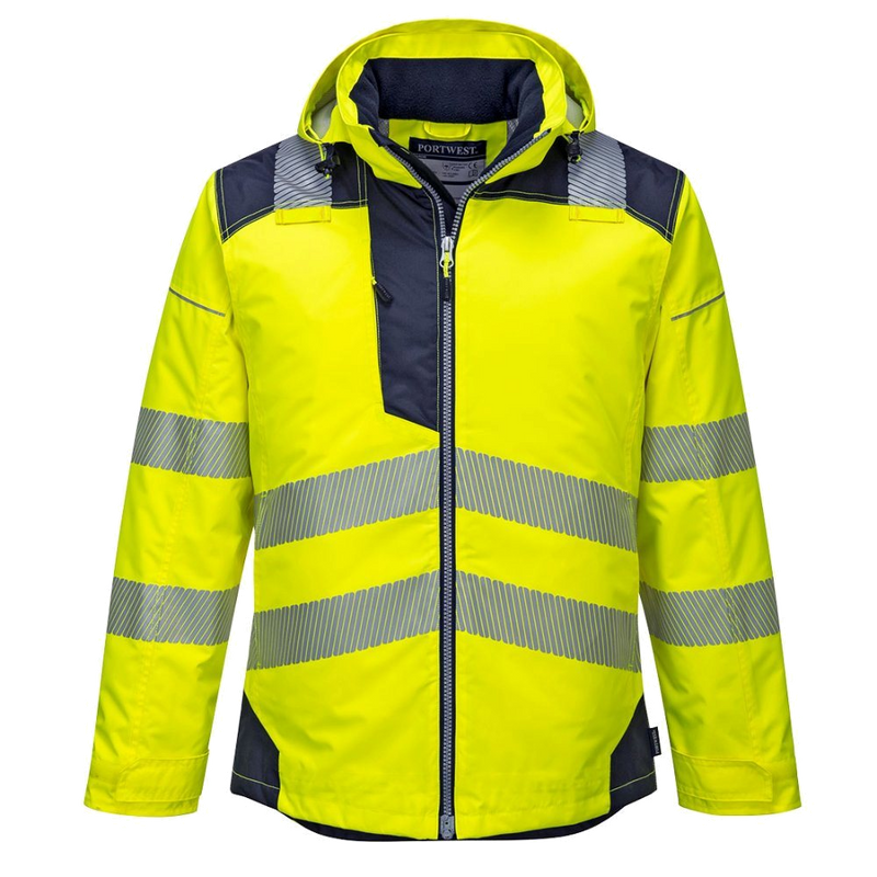 Portwest PW3 Hi-Vis Winter Jacket (Geel/Navy) 1