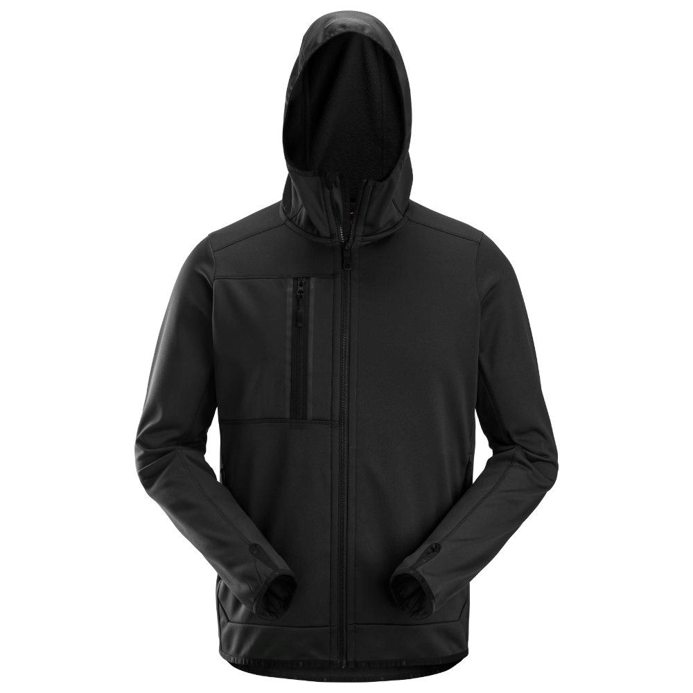 Snickers AWR Fleece Hoodie Rits (Zwart) 1