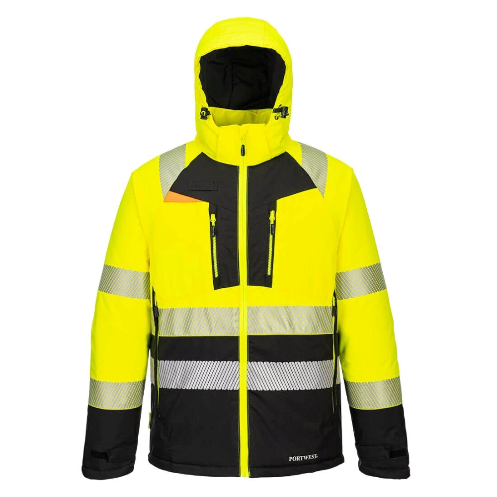 Portwest DX4 Hi-Vis Class 2 Winter Jacket (Geel/Zwart) 1