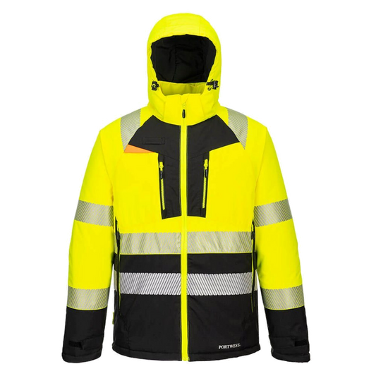 Portwest DX4 Hi-Vis Class 2 Winter Jacket (Geel/Zwart) 1