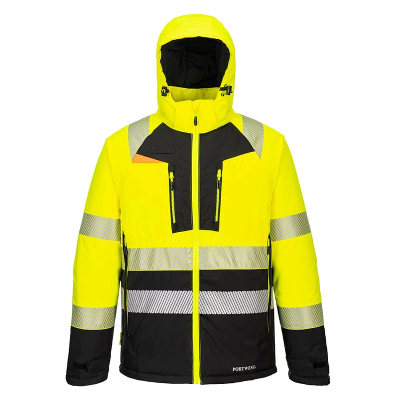 Portwest DX4 Hi-Vis Class 2 Winter Jacket (Geel/Zwart) 1