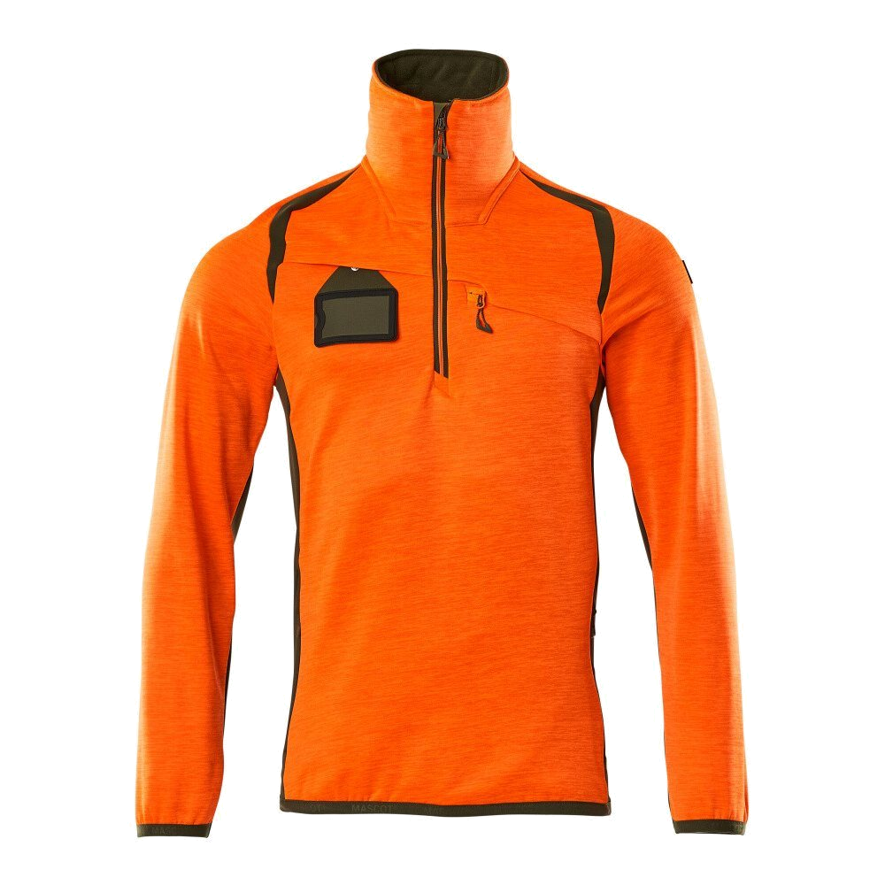 Mascot Acc. Safe Fleecetrui HZ (Oranje/Mosgroen) 1