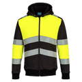 Portwest PW3 Zipped Class 1 Winter Hoodie (Geel/Zwart) 1