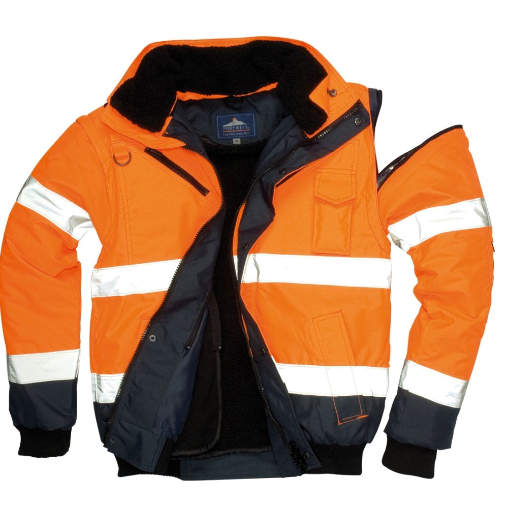 Portwest Hi-Vis 3-in-1 Bicolor Bomberjack (Oranje/Navy) 1