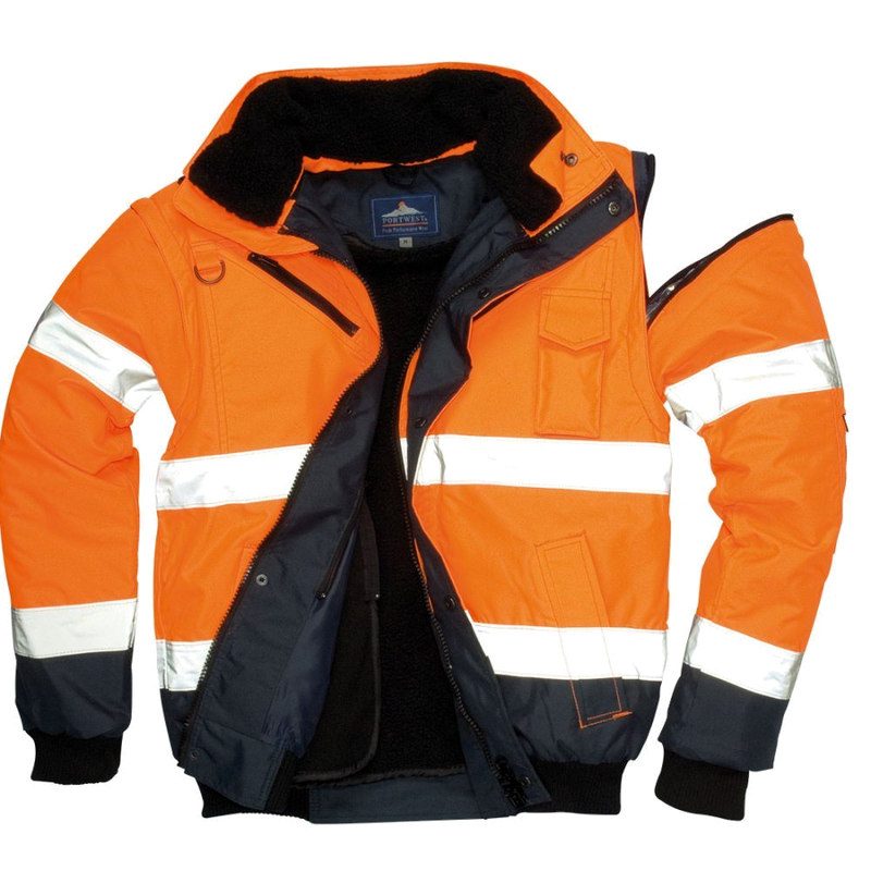 Portwest Hi-Vis 3-in-1 Bicolor Bomberjack (Oranje/Navy) 1